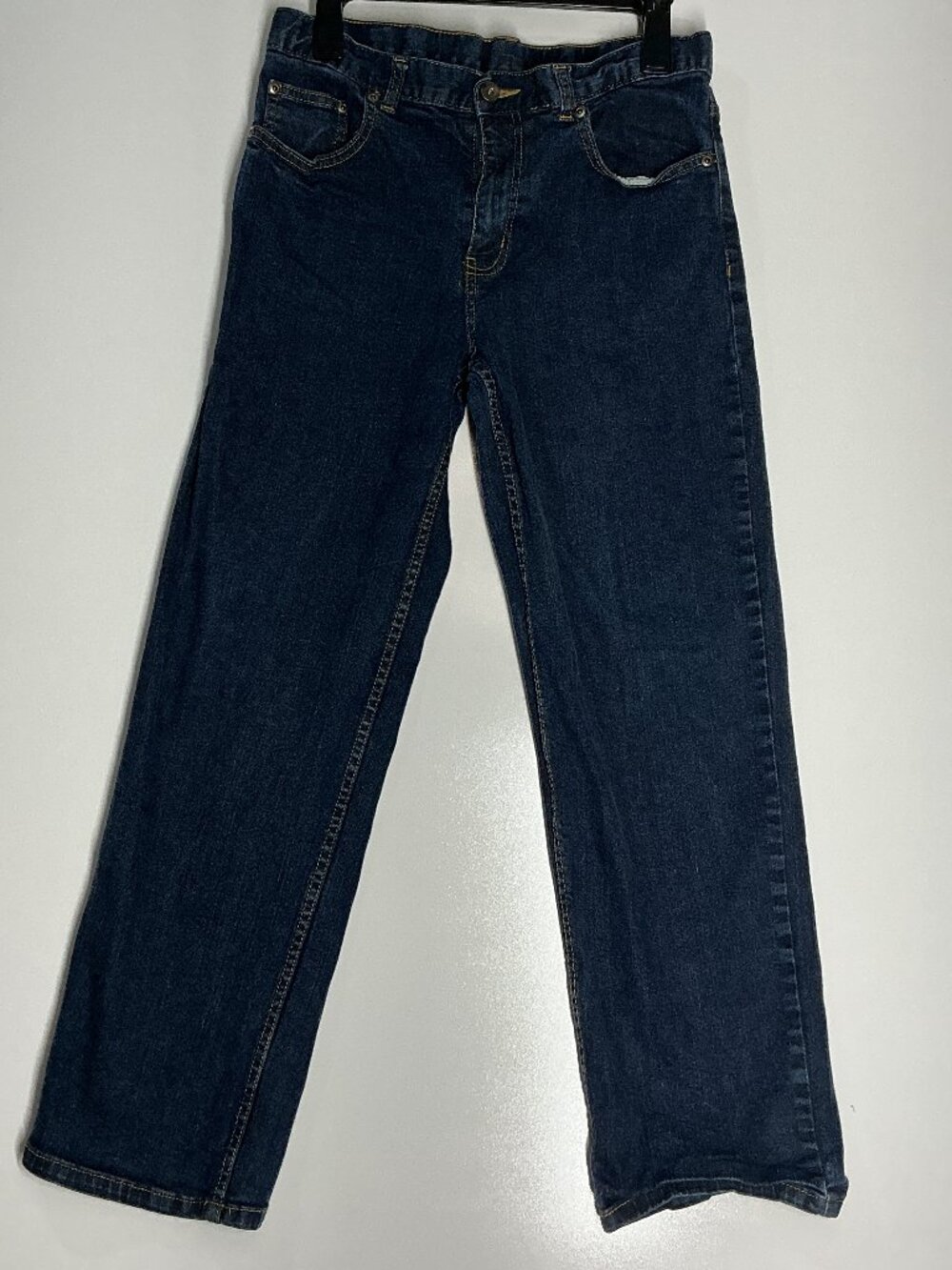 Faded Glory Boys 16H Husky Dark Wash Stretch Straight Leg Jeans - Picture 2 of 4